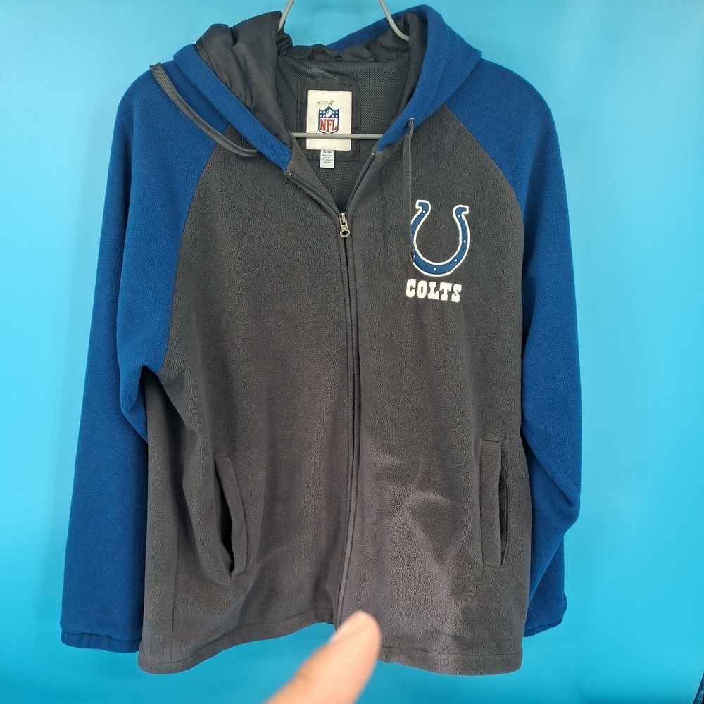 Indianapolis Colts Jacket Mens XL NFL Football Softshell Zip Up Fleece Lined